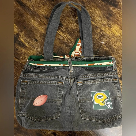 Handmade | Green Bay Packers Denim Purse - Picture 10 of 16